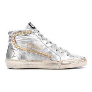 Golden Goose Size 37 silver with gold studs